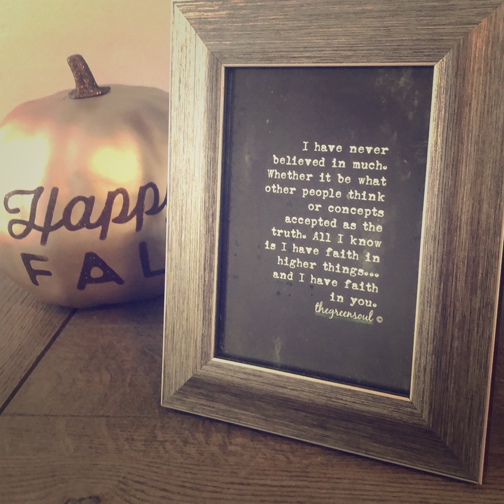 thegreensoul quote with frame